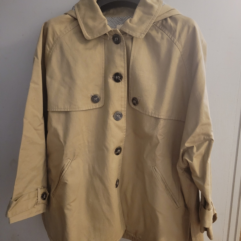Vasia Tan Short Trench Coat - Size XS - Picture 3 of 4